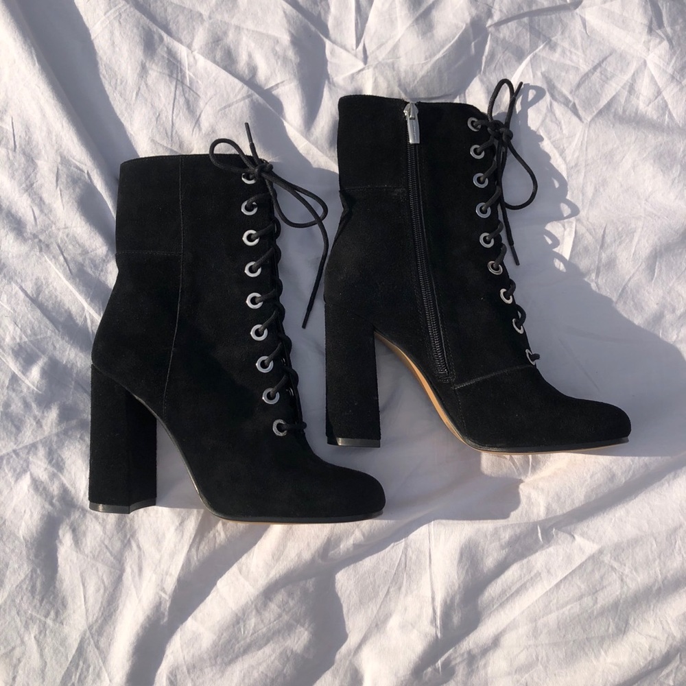Vince Camuto Lace-up High Heel Boots